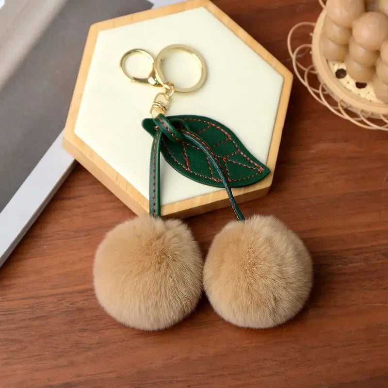 Multipurpose Usable Push Cherry Toy Keychain