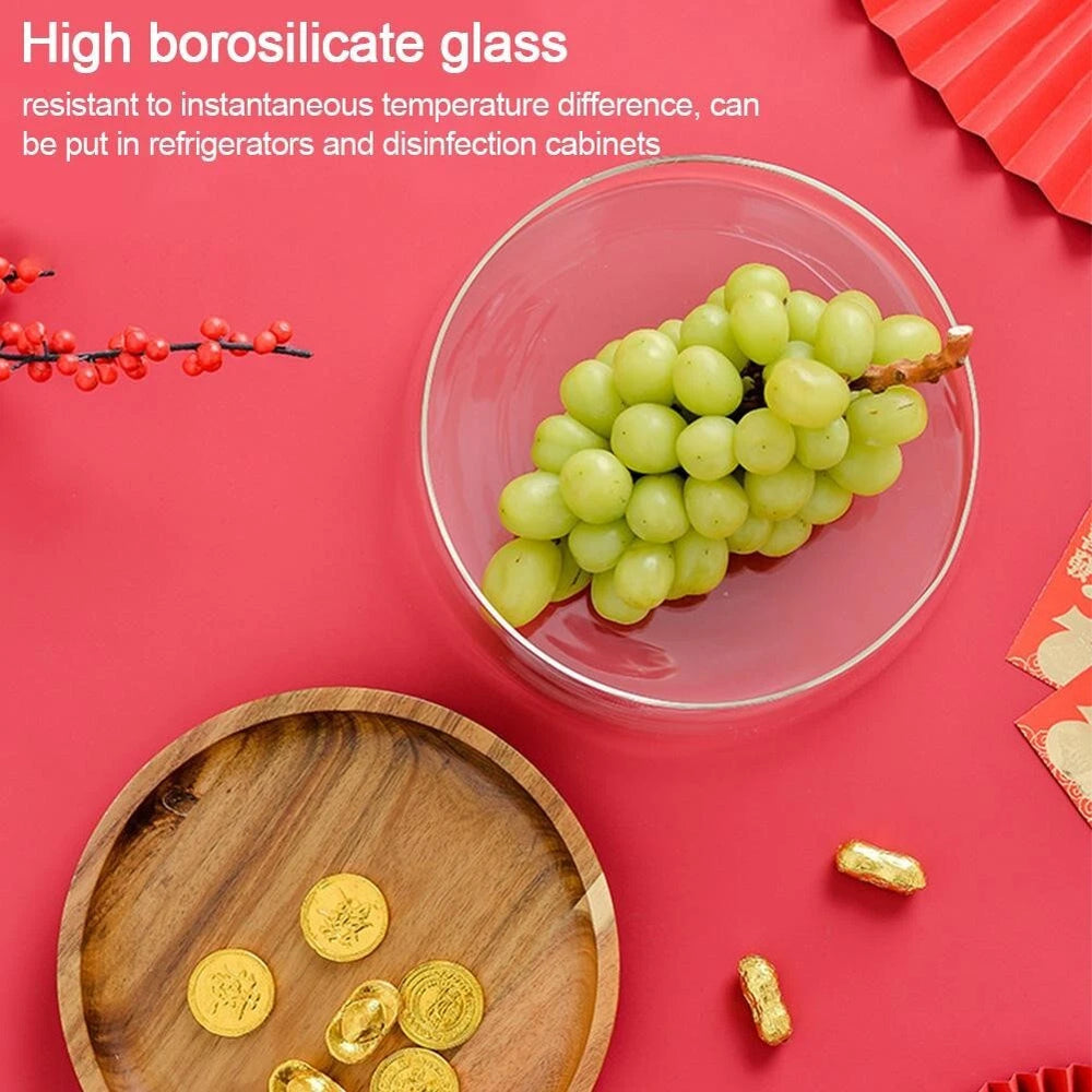 Glass Dry Fruits Storage Jar Cereals Jar Nordic Style Cindy Jars With Wooden Lid