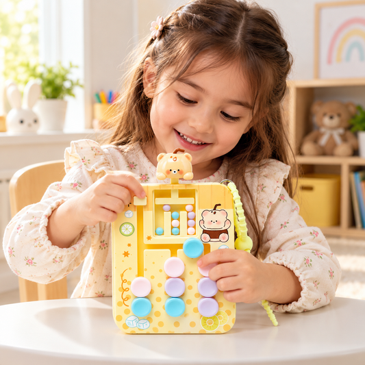 Kids Interactive Learning Activity Board, Busy Board for Toddlers
