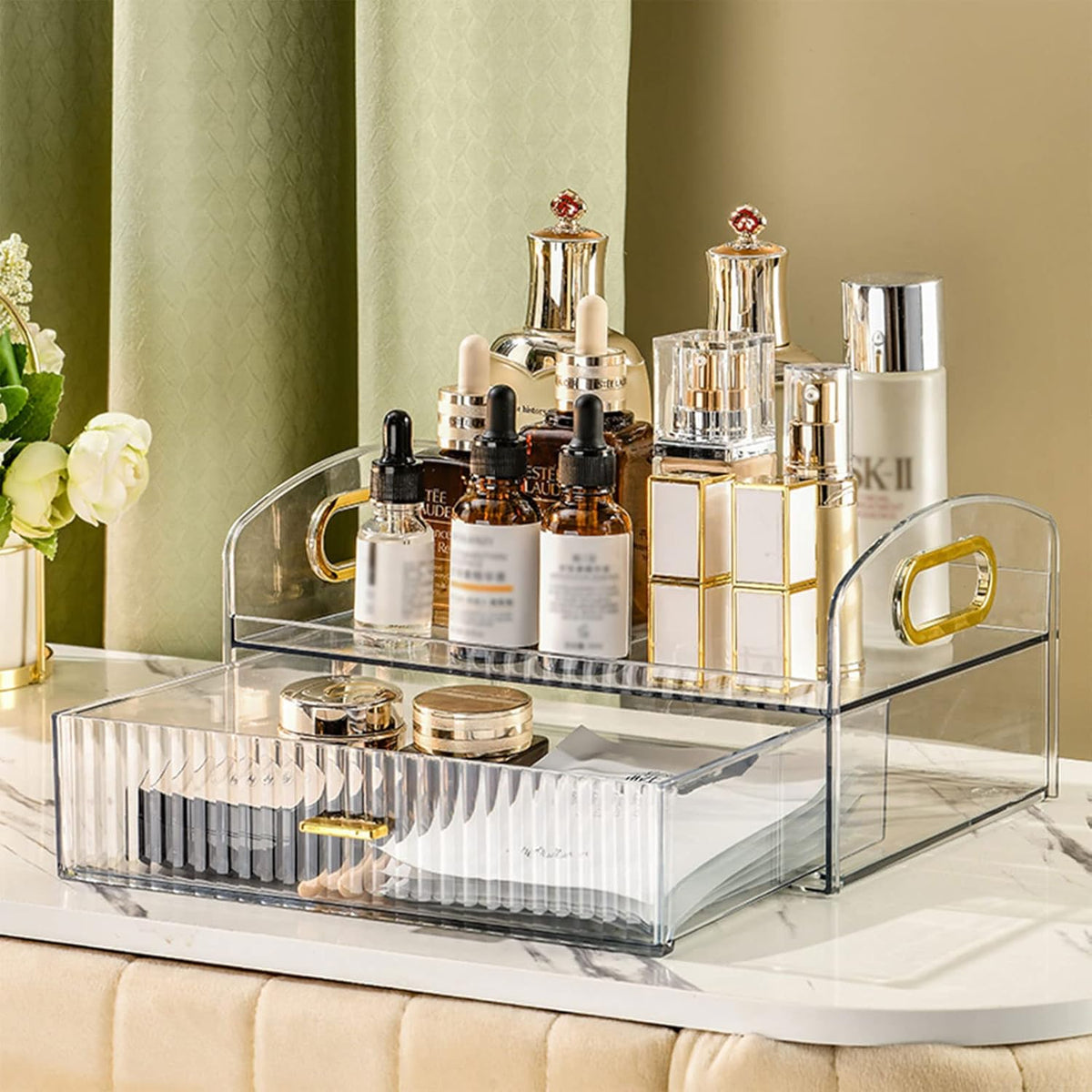 Acrylic Skincare Desktop Cosmetics Storage Organizer