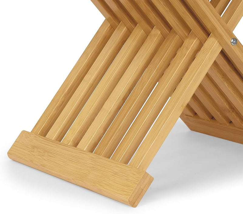 Bamboo Wood X Frame Folding Stool