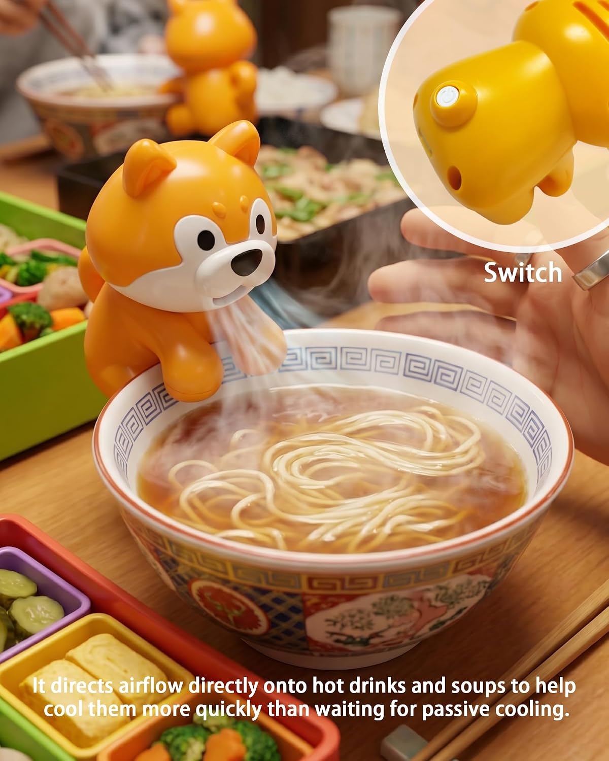 Cute Puppy Hot Food Cooling Fan