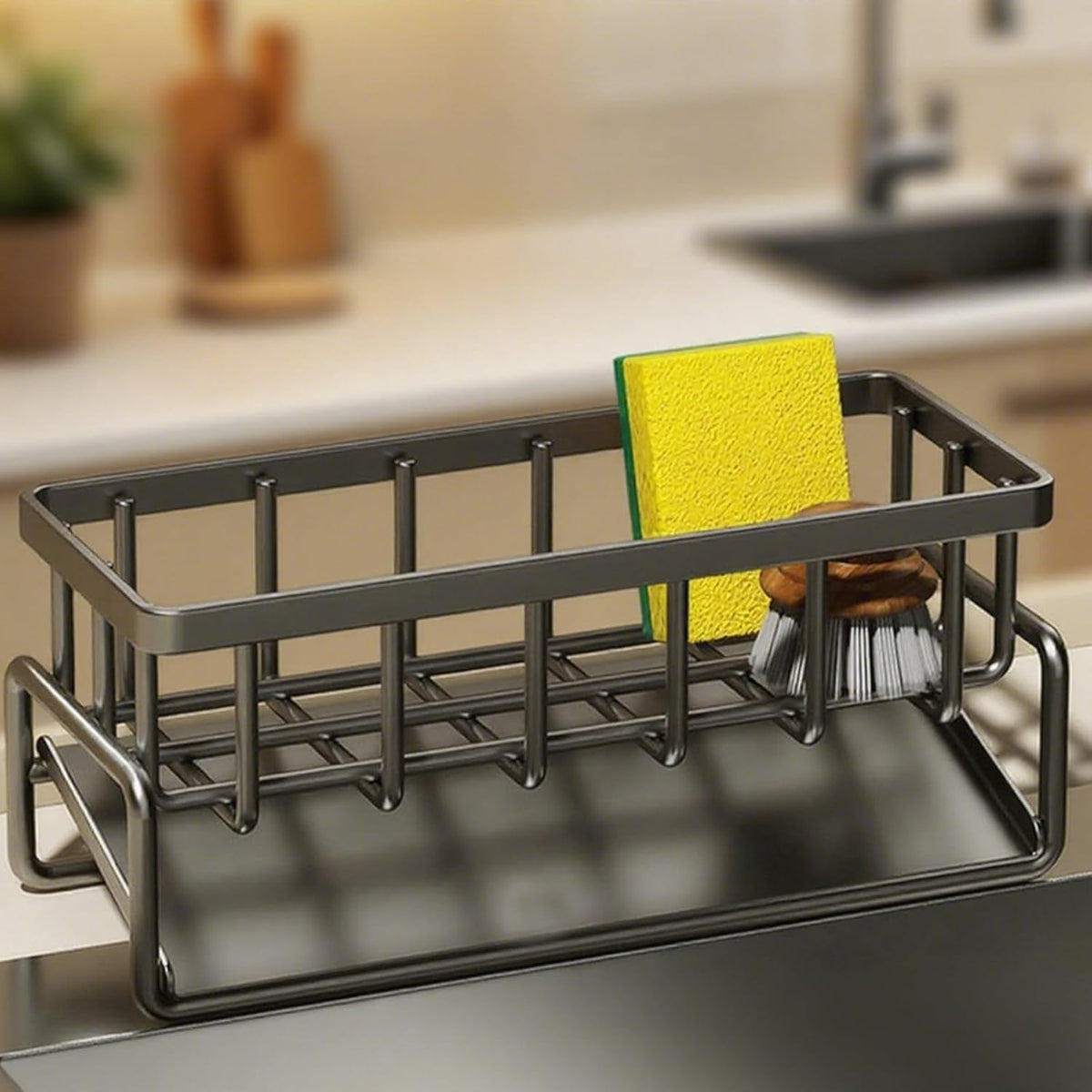 Multipurpose Kitchen Sink Iron Drainer Rack