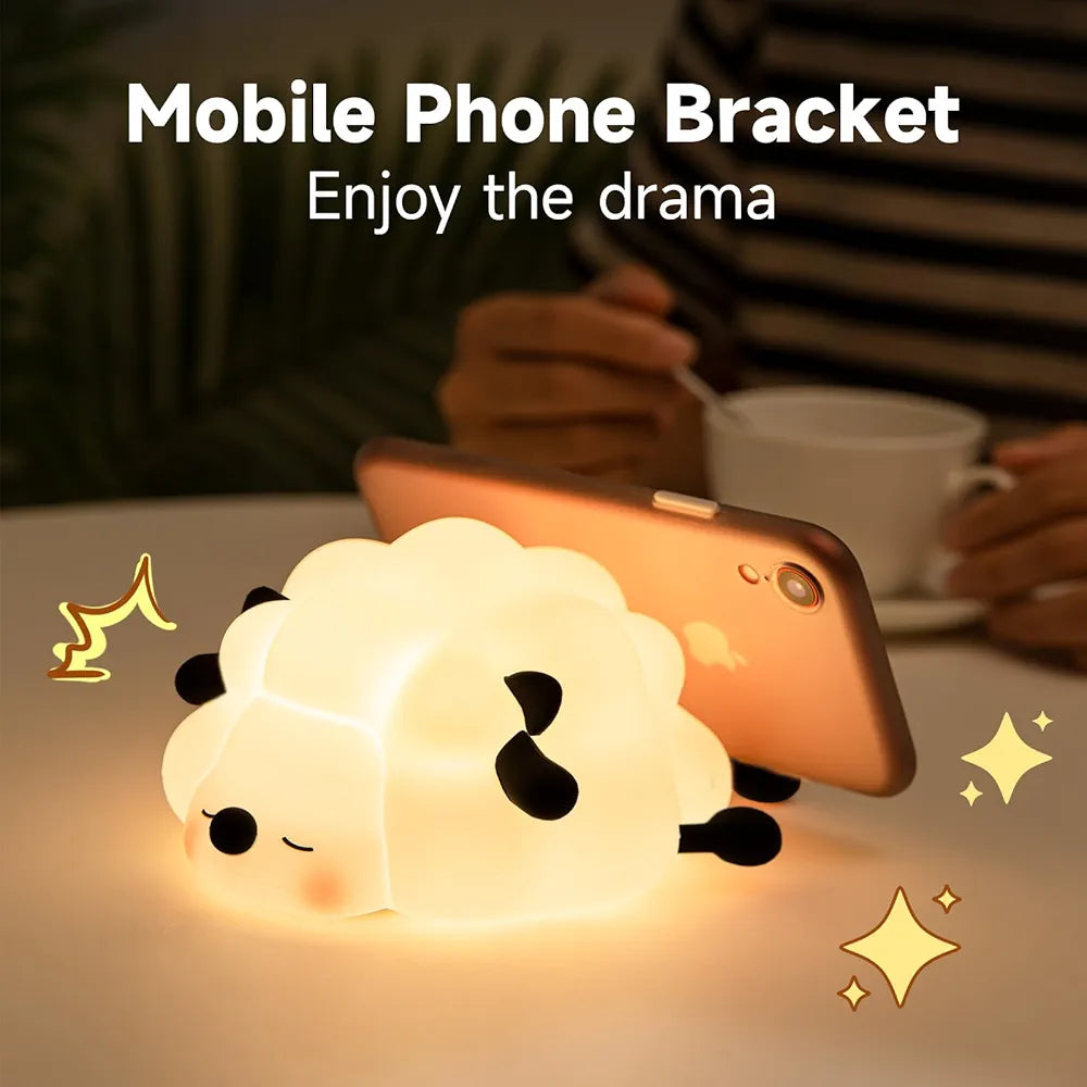 Cute Sheep Silicone Rechargeable LED Night Lamp