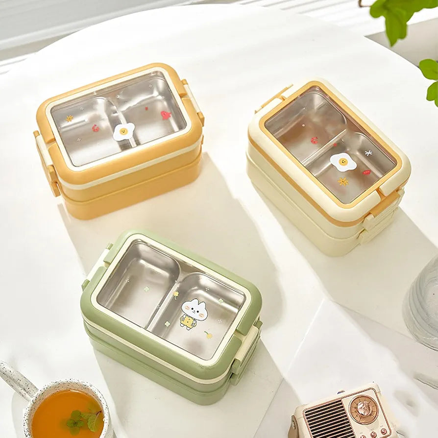 Insulated Stainless Steel 2 Layer Lunch Box