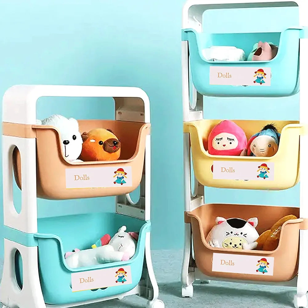 2 Tier Kids Toy Storage Trolley