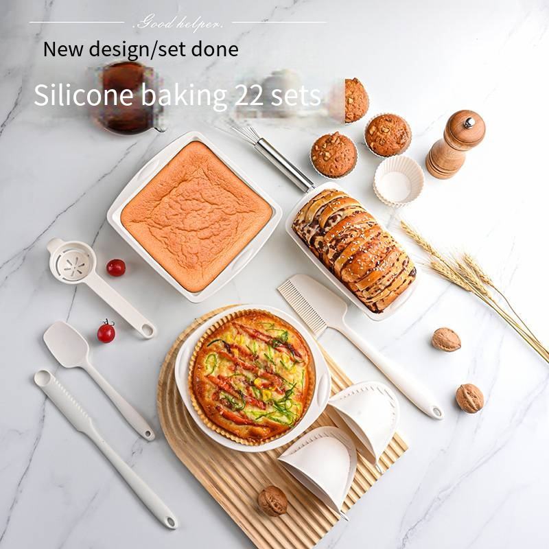 22-Piece Portable Non-Stick Silicone Baking Set