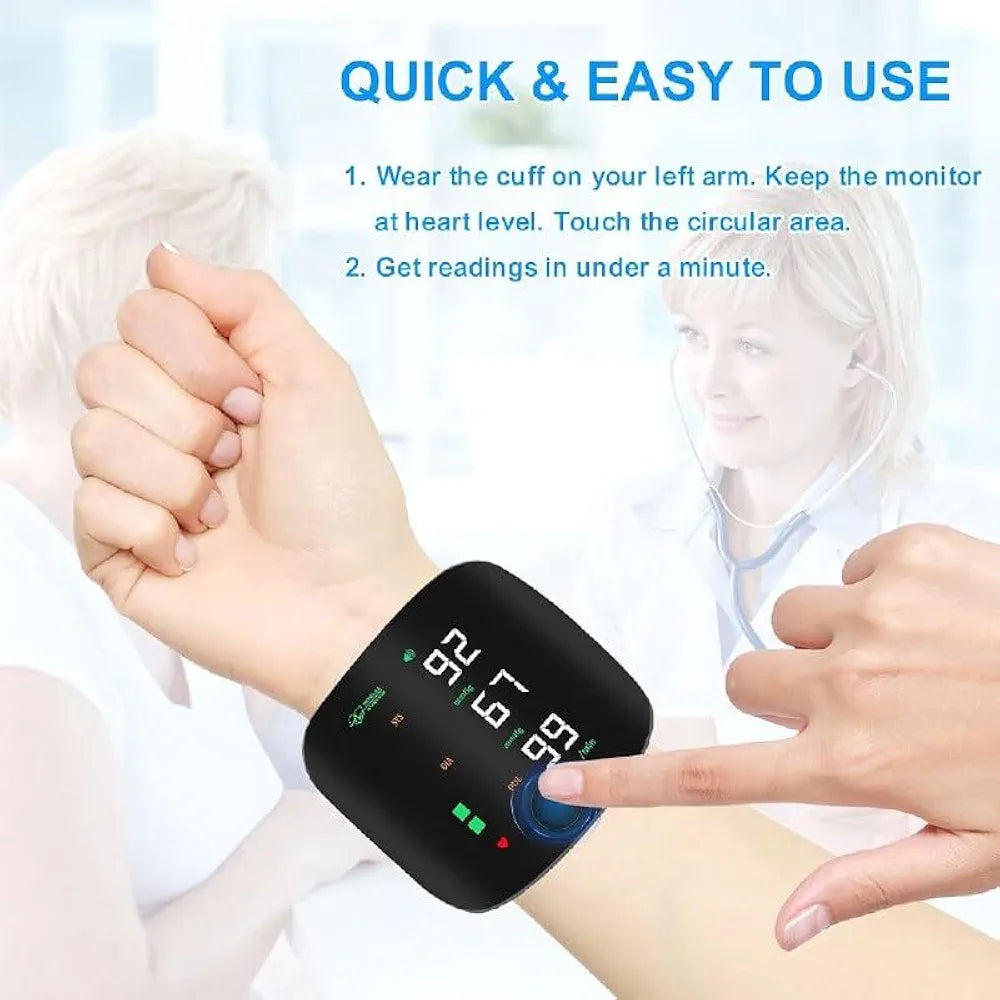 Adjustable Digital Wrist Blood Pressure Monitor (With Voice Broadcast)