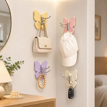 Rotating Butterfly Adhesive Wall Mounted Hook
