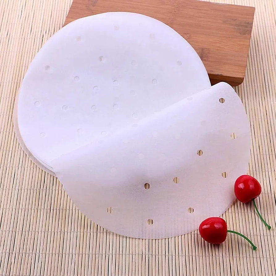 Silicone Disposable Oil Paper Non-stick Perforated Paper Air Fryer (50Pcs)