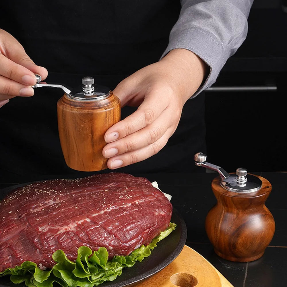 Premium Wooden Salt And Paper Grinder