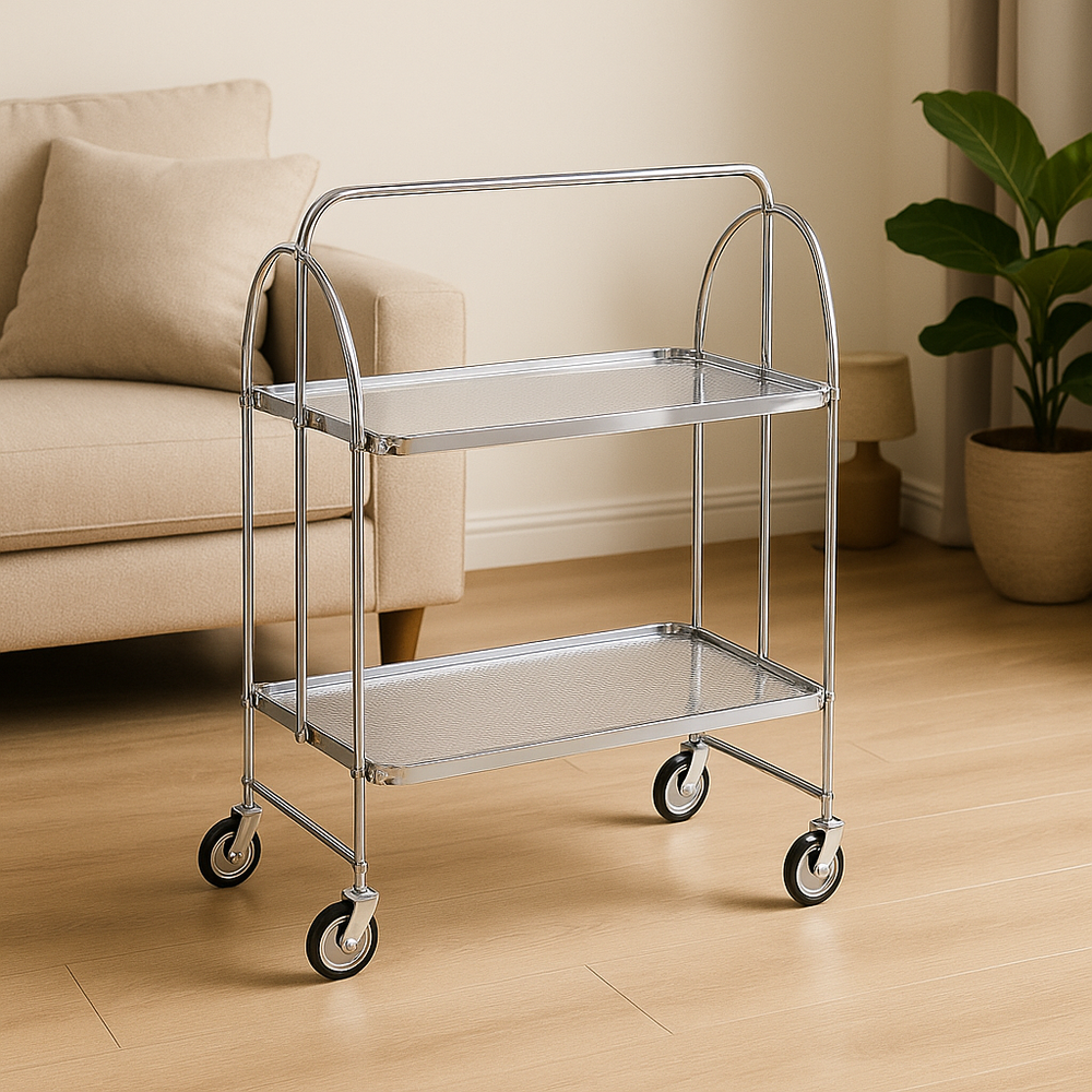 Modern Gold Folding Bar Cart Trolley
