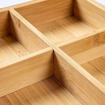 Elegant 4 Portion Wooden Serving Tray