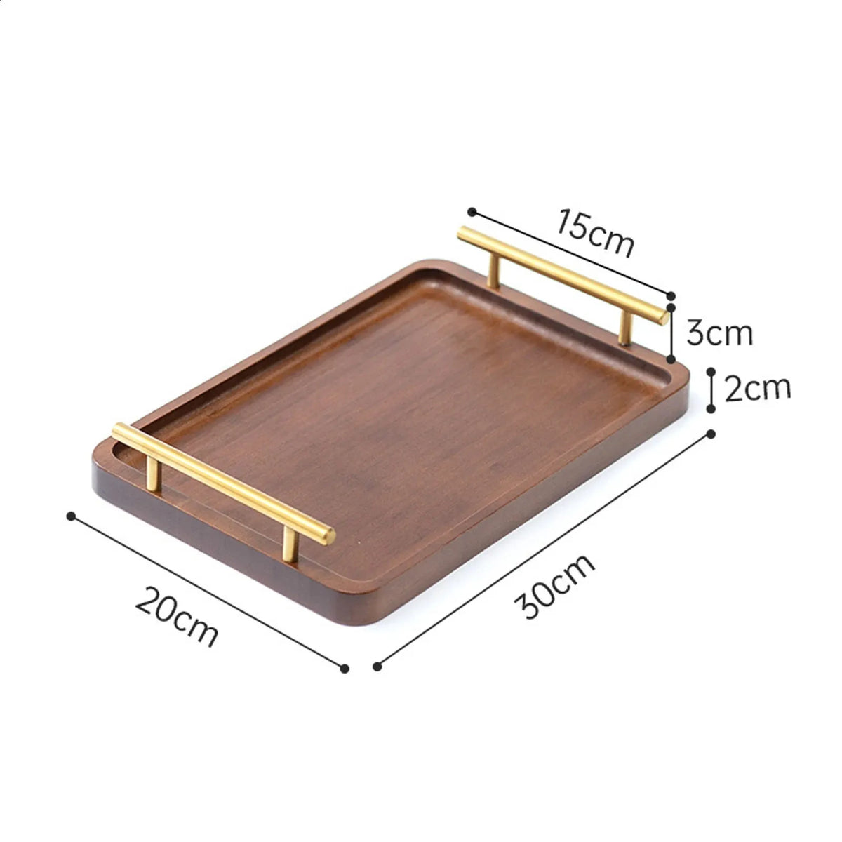 Elegant Serving Wooden Tray Set (3 Piece Set)
