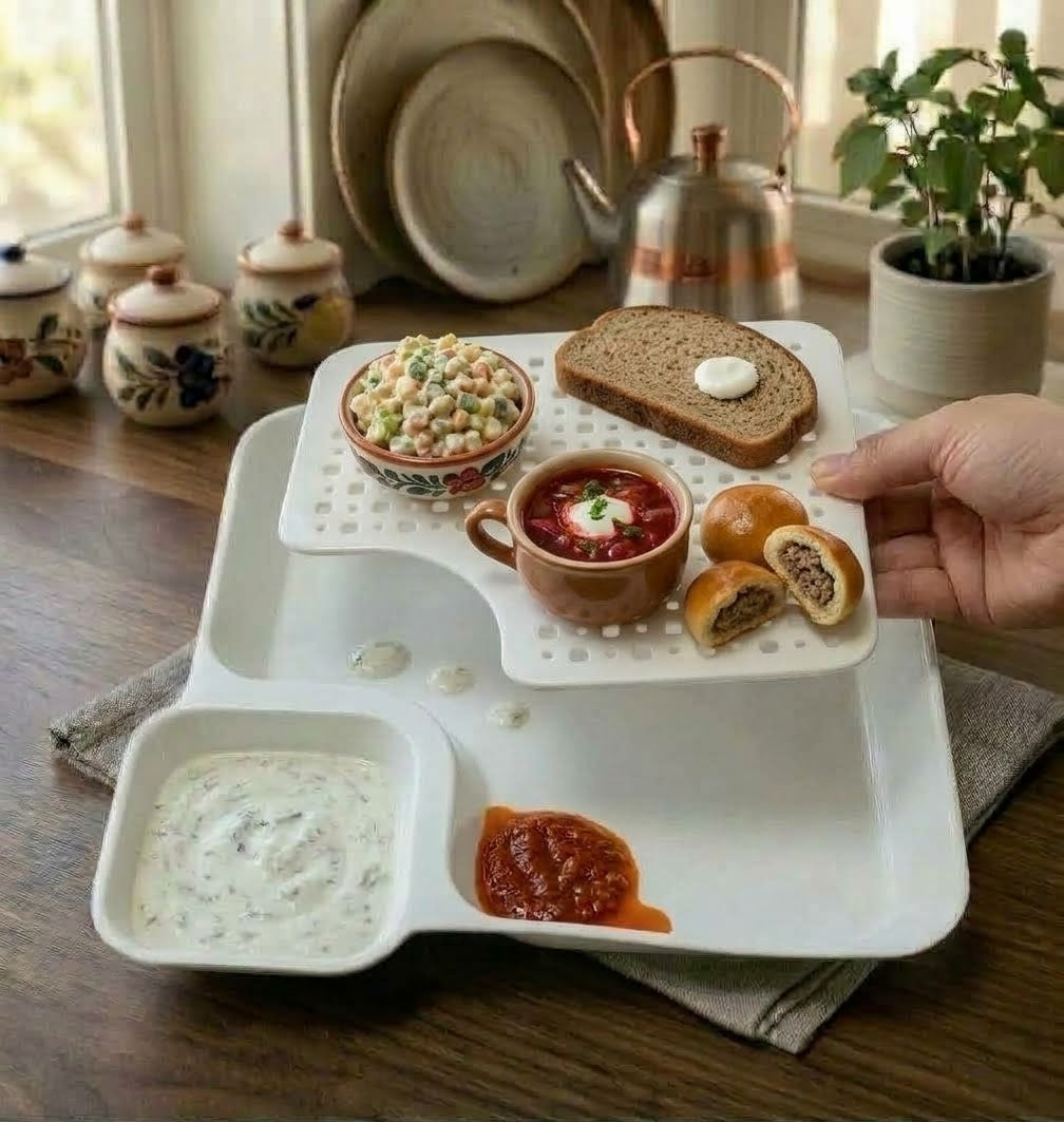 Snack And Dip Serving Platter Dish