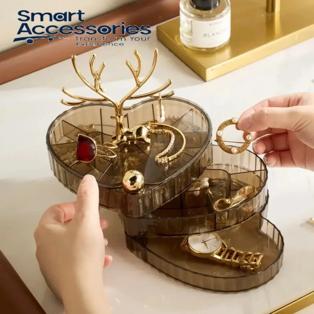Rotatable Heart Shape Jewelery Organizer