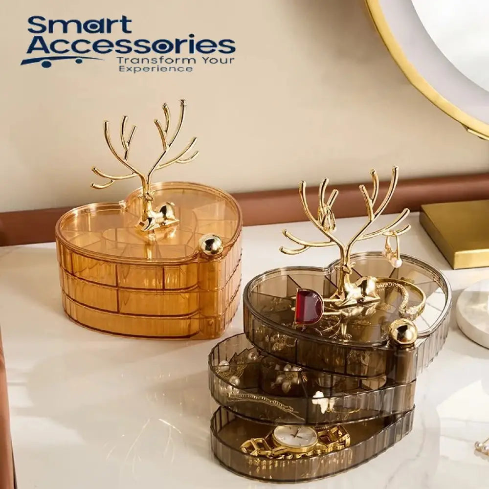 Rotatable Heart Shape Jewelery Organizer