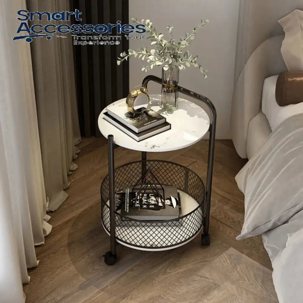 Sofa Side Table Storage Trolley