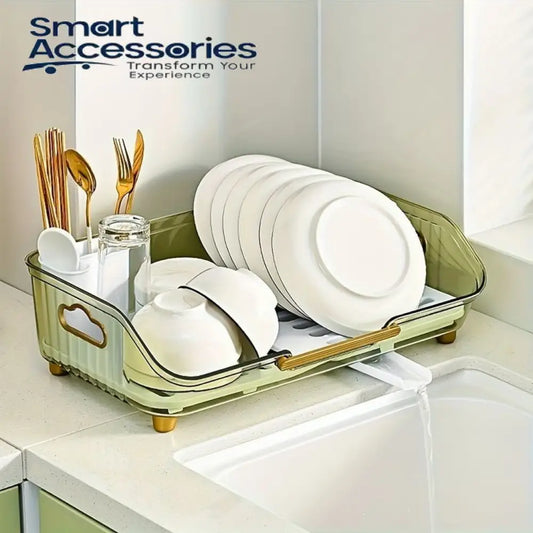 Transparent Acrylic Dish Drainer Rack
