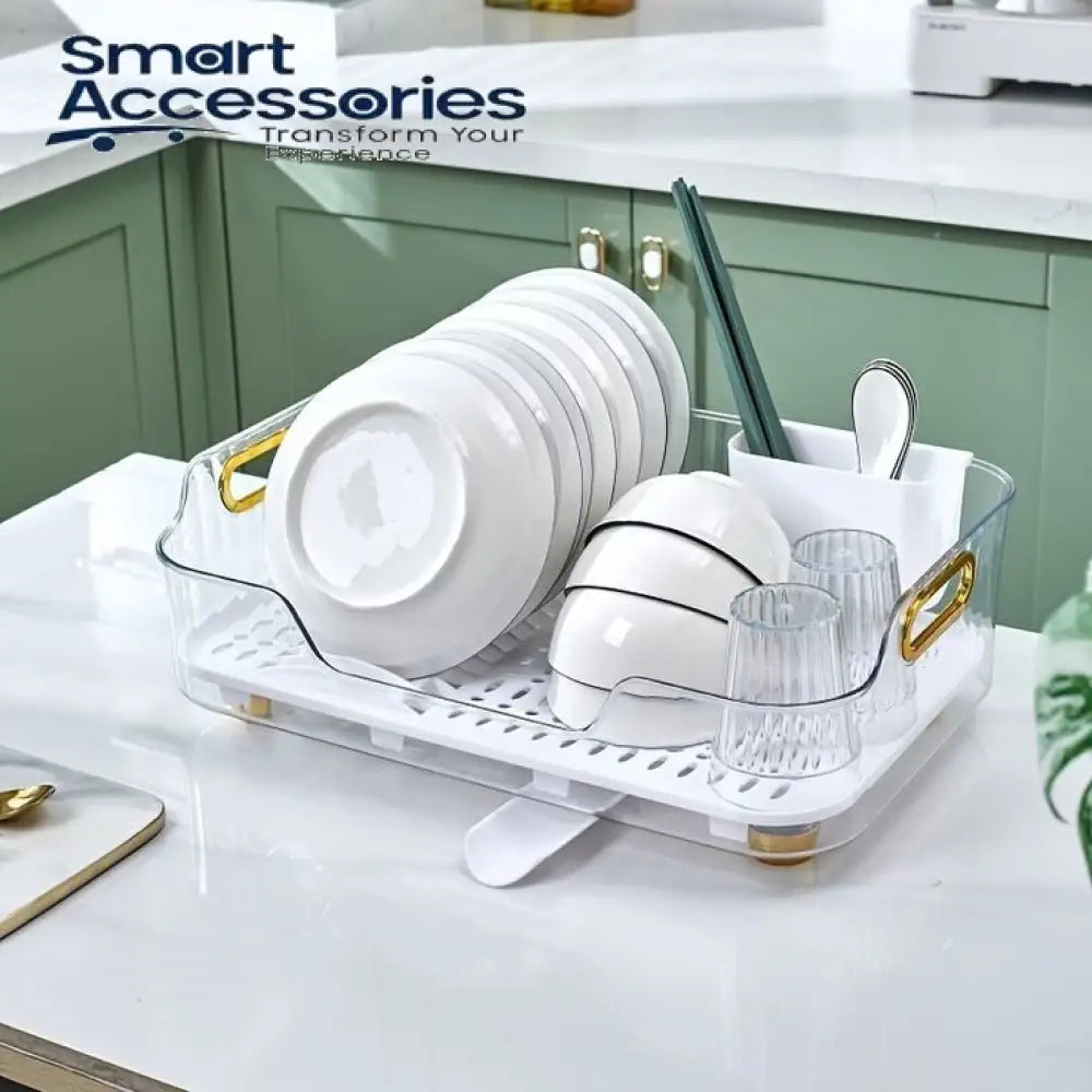 Transparent Acrylic Dish Drainer Rack