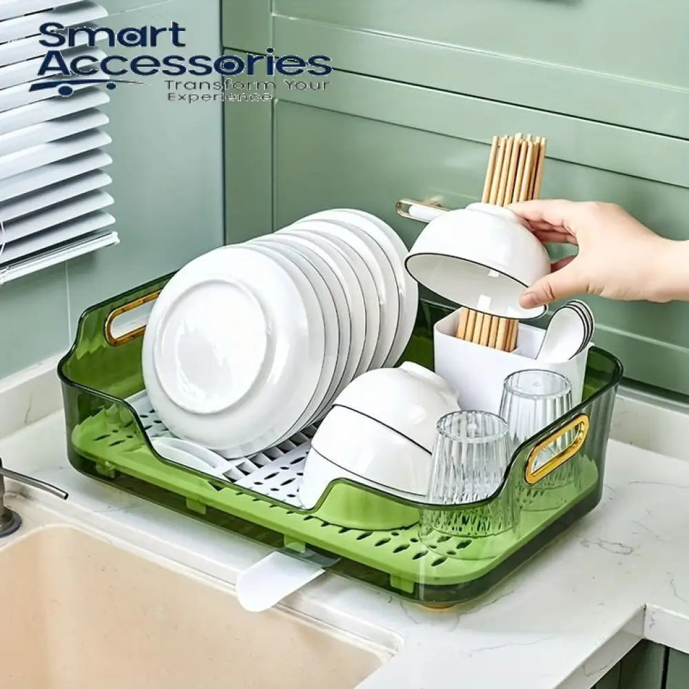 Transparent Acrylic Dish Drainer Rack