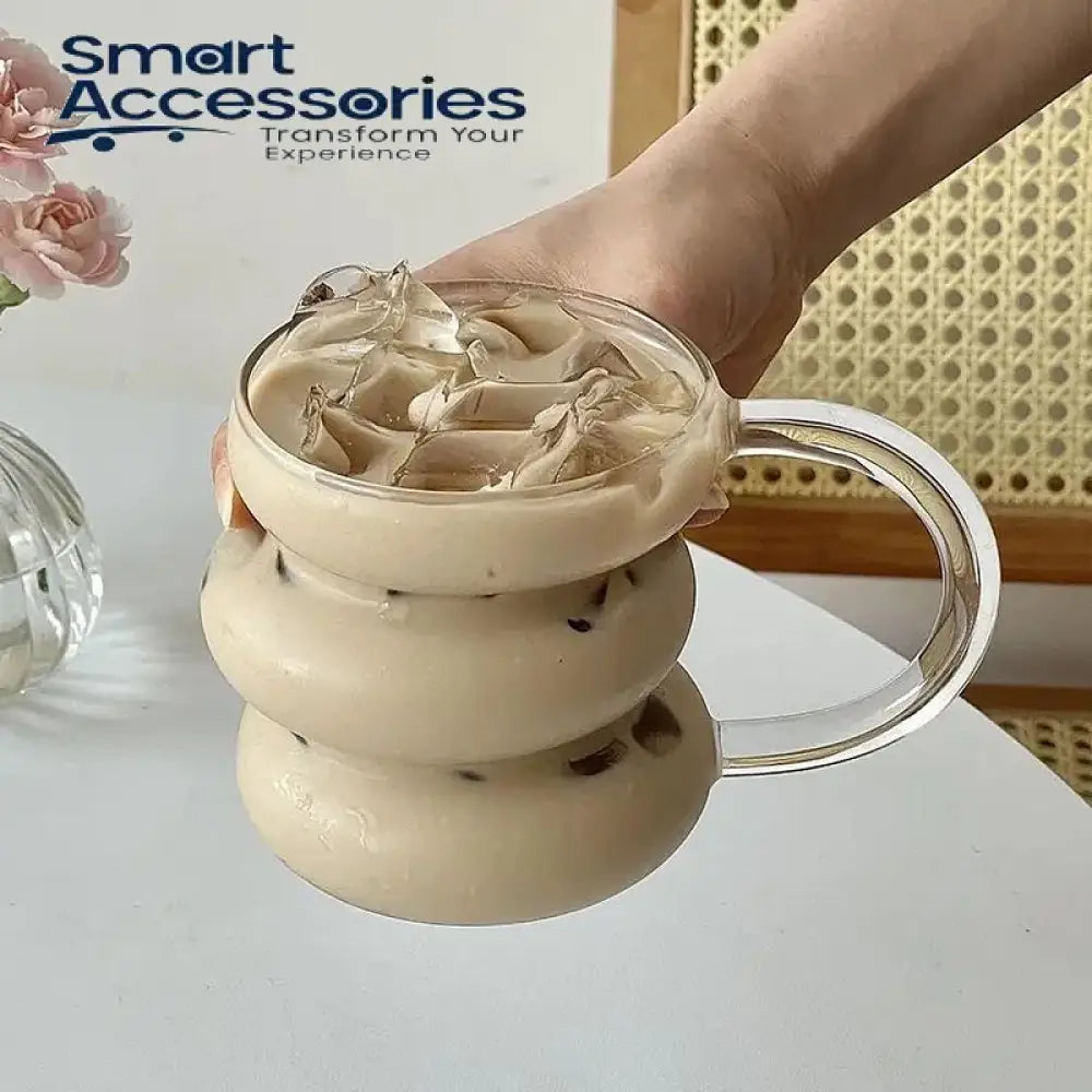 Wave Style Glass Mug